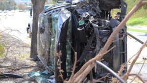DUI results in overturned vehicle
