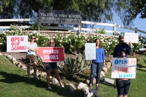 Protests across the SCV demand opening of schools