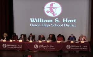Students in the Hart District walked out in protest over a recent discussion at a school board meeting