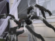 A giant fake spider jumping at people at Bar Harbor Scares