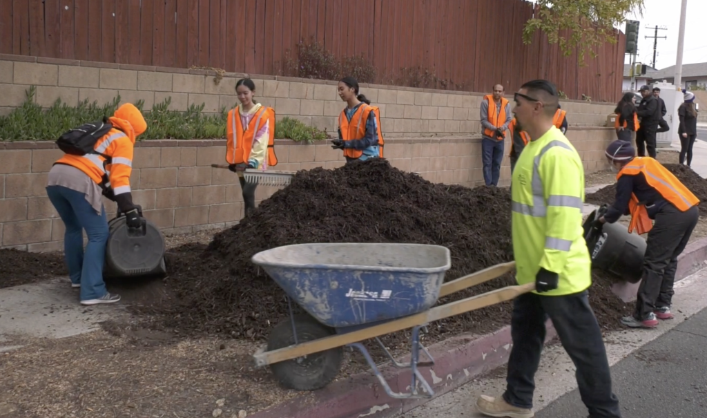 Saugus residents took an opportunity to go out and help city workers clean up the area