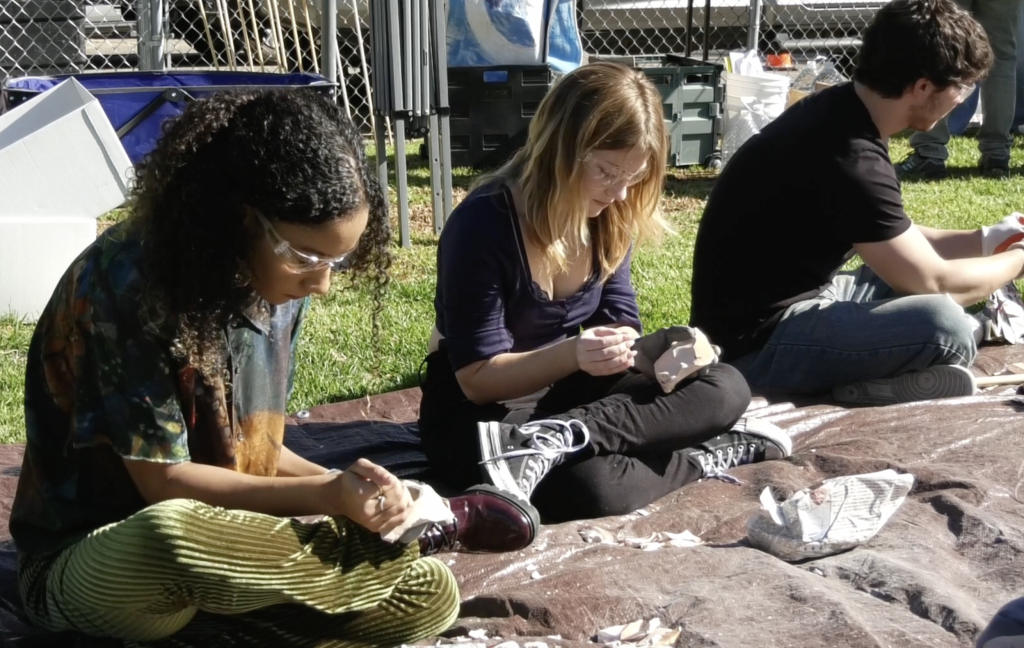 College of the Canyons, students stepped into the shoes of early humans through a unique hands-on experience