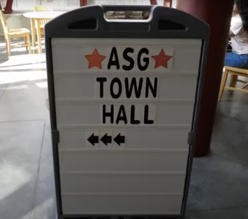 Students voiced their concerns at the ASG Town Hall
