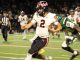 Hart Hawks Qb Jacob Pisano in red and black runs for his 3rd touchdown of the game vs the Canyons Cowboys.