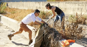 Volunteers come together to help clean Santa Clara River